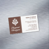 Verziertes Element | Brown Magnetische Visitenkarte (Beispiel)