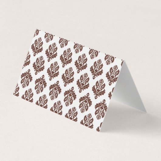 Verziertes Element | Brown Visitenkarten (Rückseite)