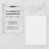 Verziertes Element Graue Textur Visitenkarte (Vorne/Hinten)