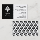 Verziertes Element (schwarz) Visitenkarte (Vorne/Hinten)