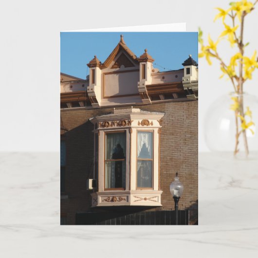 Verziertes Fenster Karte (Gelbe Blume)