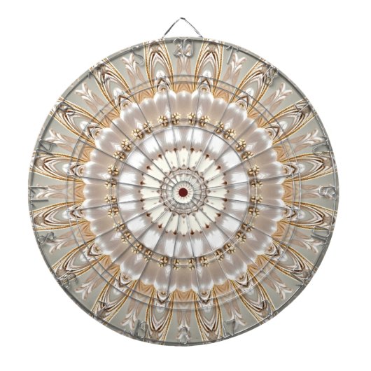 Verziertes florales Mandala-Muster-Dartscheibe Dartscheibe (vorne)