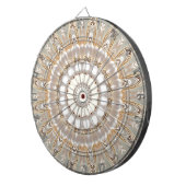 Verziertes florales Mandala-Muster-Dartscheibe Dartscheibe (Vorderseite rechts)