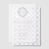Verziertes florales Monogramm Hochzeit Elegantes S Pergament Einladungen (Versetzt (Einladung))