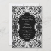 Verziertes florales Party Einladung (Vorderseite)