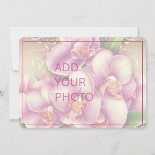 Verziertes Foto Hochzeit speichern Sie das Datum Einladung (Rückseite)