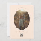 Verziertes Foto-Rahmenpeach Save The Date (Rückseite)