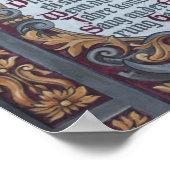 Verziertes Fresco Detail, Deutschland Poster (Ecke)