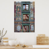 Verziertes Fresco Detail, Deutschland Poster (Küche)