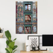 Verziertes Fresco Detail, Deutschland Poster (Heimbüro)