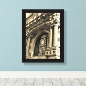 Verziertes Gebäude Leinwanddruck (Insitu (Holzboden))