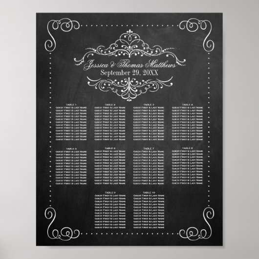 Verziertes Geblüht Seekartenblatt Poster (Vorne)