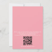 Verziertes geprägtes Wildblumen-elegantes QR-Code- Einladung (Rückseite)
