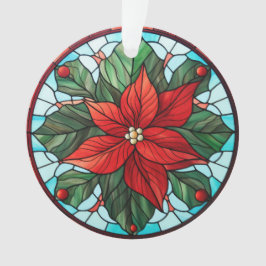 Verziertes Glas Poinsettia Ornament