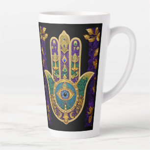 Verziertes Gold Drittes Auge Hamsa Milchtasse