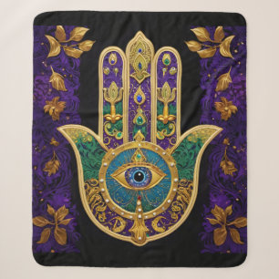 Verziertes Gold Drittes Auge Hamsa Sherpadecke