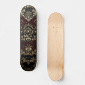 Verziertes Gold Lion Design Skateboard (Vorderseite)