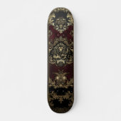 Verziertes Gold Lion Design Skateboard (Vorne)