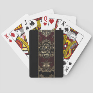 Verziertes Gold Lion Design Spielkarten