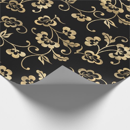 Verziertes Gold Overlay Geschenkpapier (Ecke)