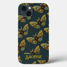 Verziertes Gold und Aquamarines Schmetterling