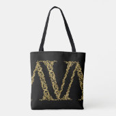 Verziertes Gold V Monogram Erstdesign auf einer be Tasche (Rückseite)