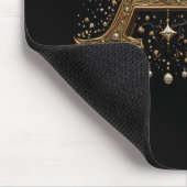Verziertes goldenes Buchstabe A Luxus-Monogramm im Mousepad (Ecke)