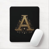 Verziertes goldenes Buchstabe A Luxus-Monogramm im Mousepad (Mit Mouse)