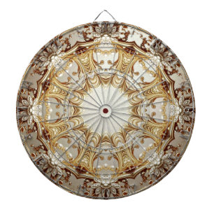 Verziertes goldenes Dartboard Dartscheibe