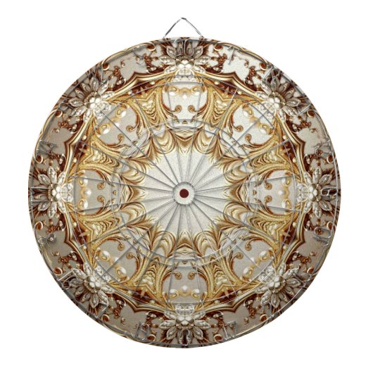 Verziertes goldenes Dartboard Dartscheibe (vorne)