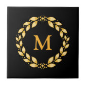 Verziertes goldenes Leaved römisches Fliese (Vorderseite)