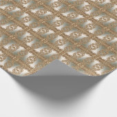 Verziertes Goldpapier Geschenkpapier (Ecke)