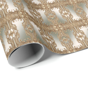 Verziertes Goldpapier Geschenkpapier