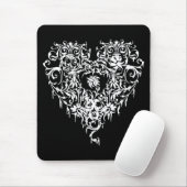 Verziertes gotisches Herz Mousepad (Mit Mouse)