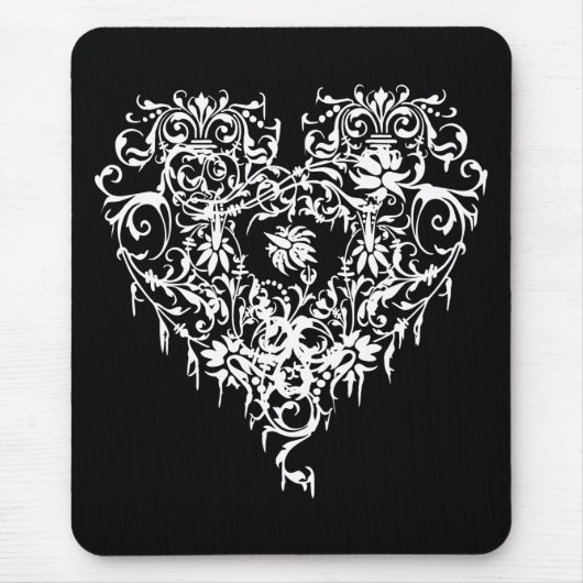 Verziertes gotisches Herz Mousepad (Vorne)