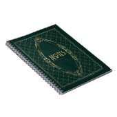 Verziertes Green und Gold Frame Notebook Notizblock (Rechte Seite)