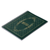 Verziertes Green und Gold Frame Notebook Notizblock (Linke Seite)