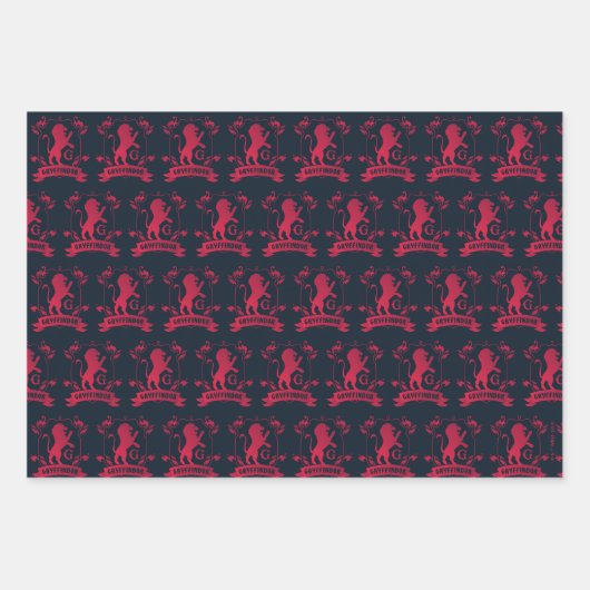 Verziertes GRYFFINDOR™-Wappen Geschenkpapier Set (Vorderseite 2)