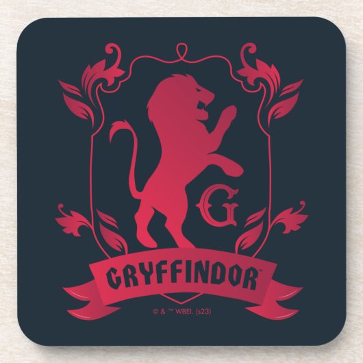 Verziertes GRYFFINDOR™-Wappen Getränkeuntersetzer (Vorderseite)