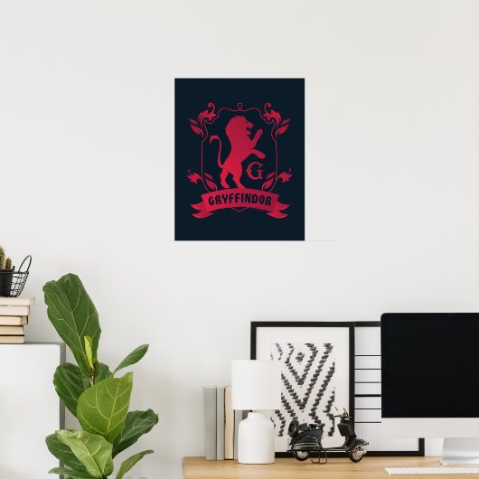 Verziertes GRYFFINDOR™-Wappen Poster (Heimbüro)