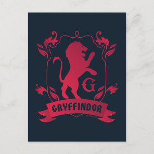 Verziertes GRYFFINDOR™-Wappen Postkarte