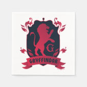 Verziertes GRYFFINDOR™-Wappen Serviette (Vorderseite)