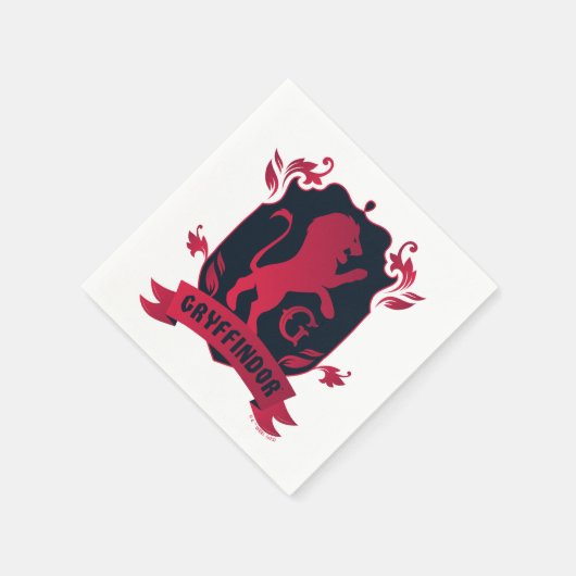 Verziertes GRYFFINDOR™-Wappen Serviette (Ecke)