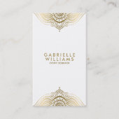 Verziertes, gürtelgoldenes Spitzendesign Visitenkarte (Vorderseite)