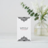 Verziertes, gürtelschwarzes Dekor Visitenkarte (Stehend Vorderseite)