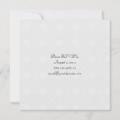 Verziertes, helles Rosa und Silberne Post Einladung (Rückseite)