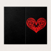 Verziertes Herz Platonische Valentine Notecard 25p (Außenseite Aufgefaltet)