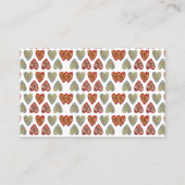 Verziertes Herzmuster Visitenkarte (Rückseite)