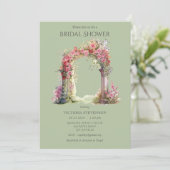 Verziertes Hochzeitsarsch-Brautparty Einladung (Stehend Vorderseite)