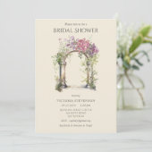 Verziertes Hochzeitsarsch-Brautparty Einladung (Stehend Vorderseite)